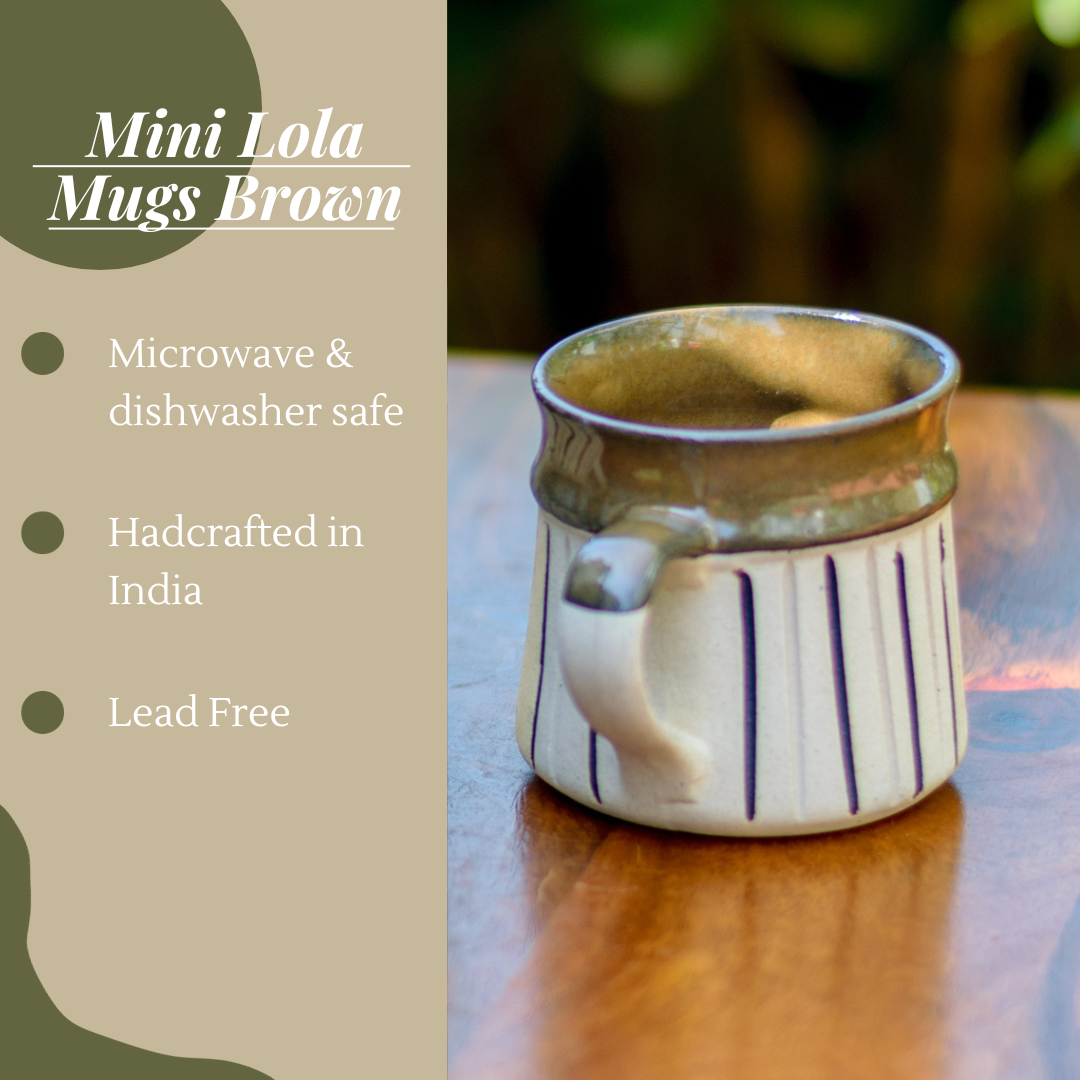 Mini Lola Mugs Brown - Set of 2
