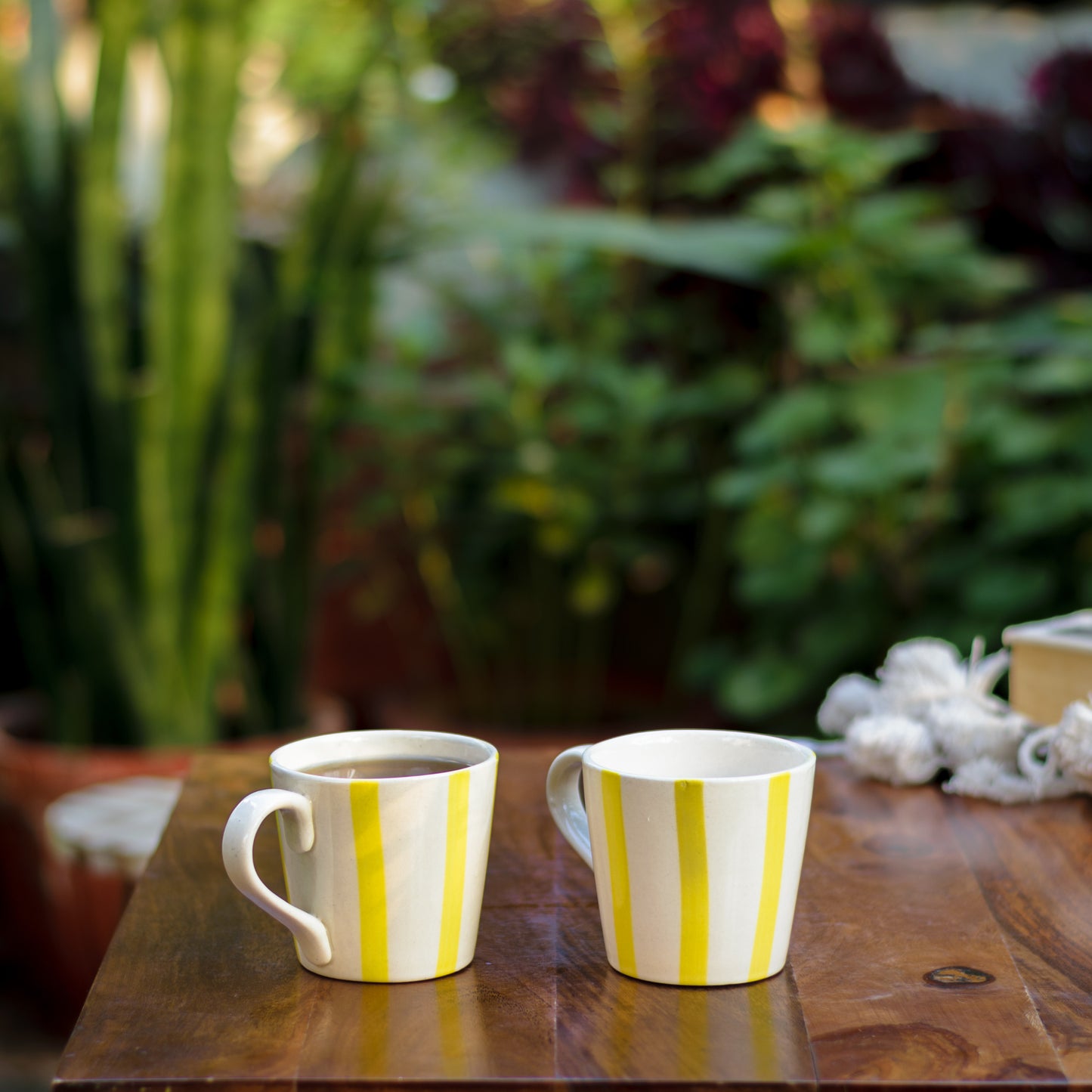 Stripe Mugs Yellow - Set of 2