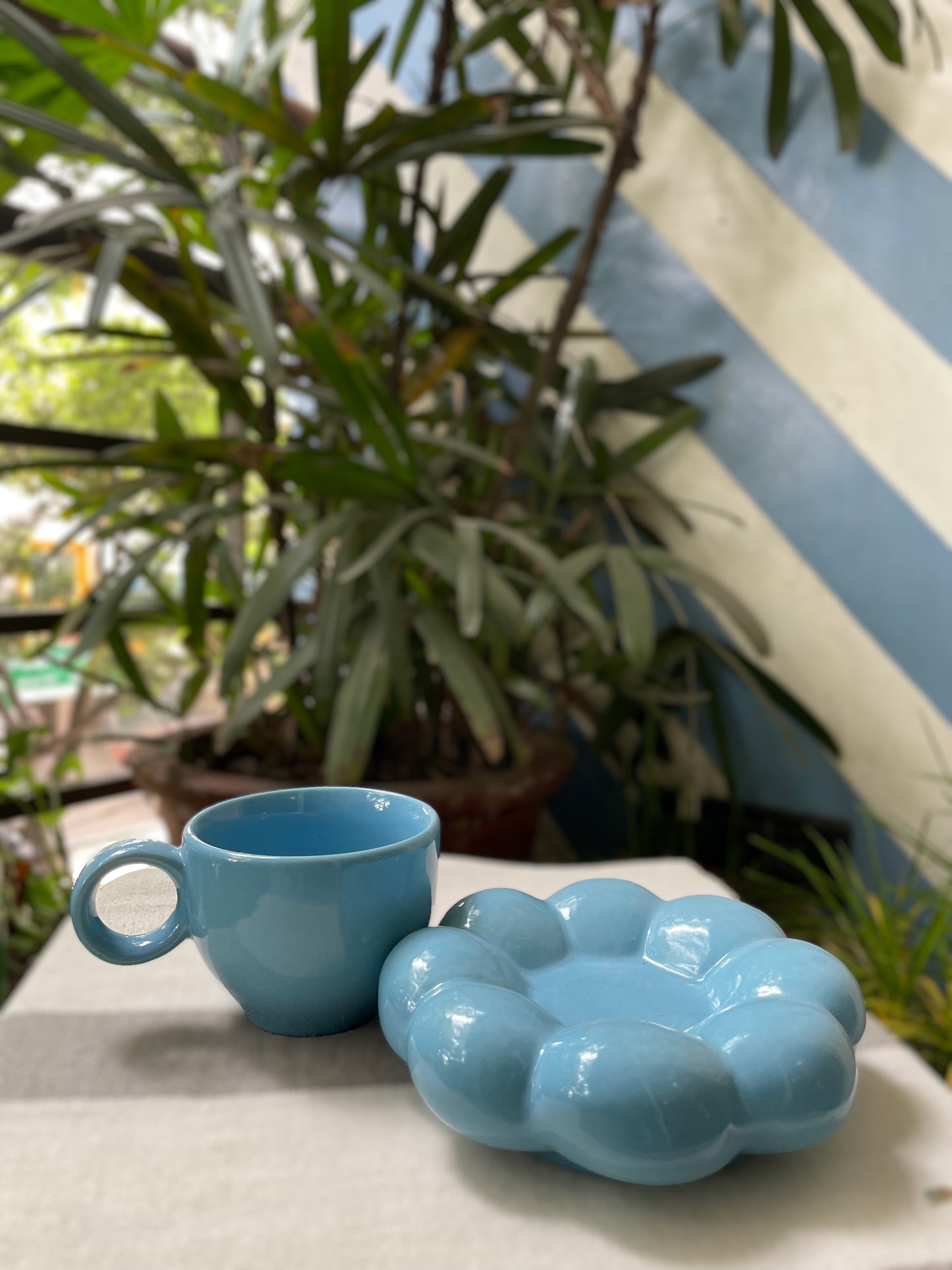 Blue Sunflower Cup & Saucer set