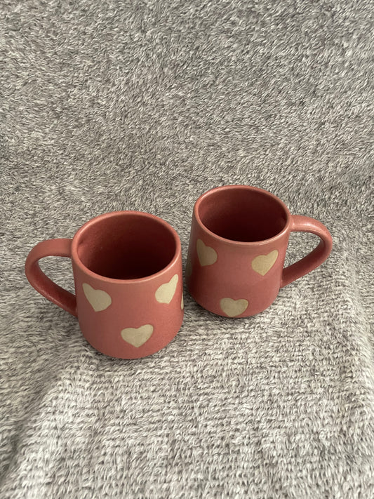 All Heart Mug Pink - Set of 2