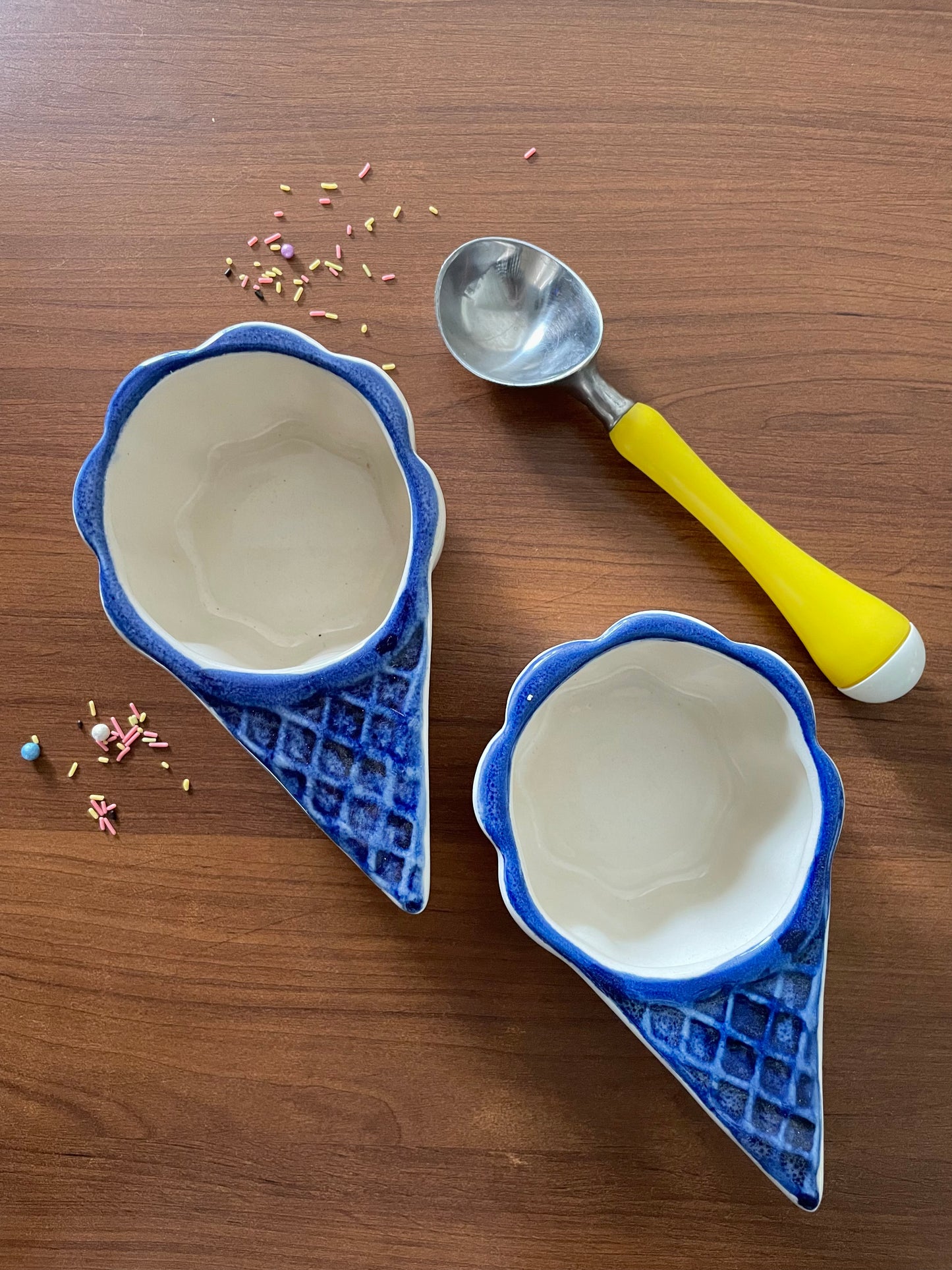 Ice Cream Bowl Blue - Set of 2