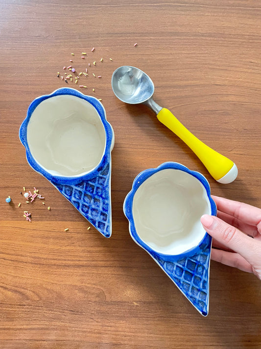 Ice Cream Bowl Blue - Set of 2