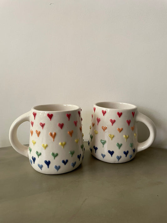 Rainbow Heart Mug - Set of 2