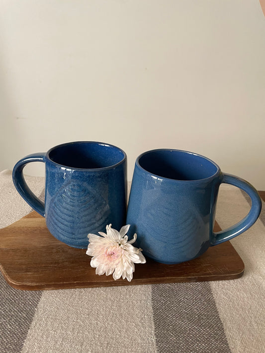 Leaf Mug Blue - Set of 2