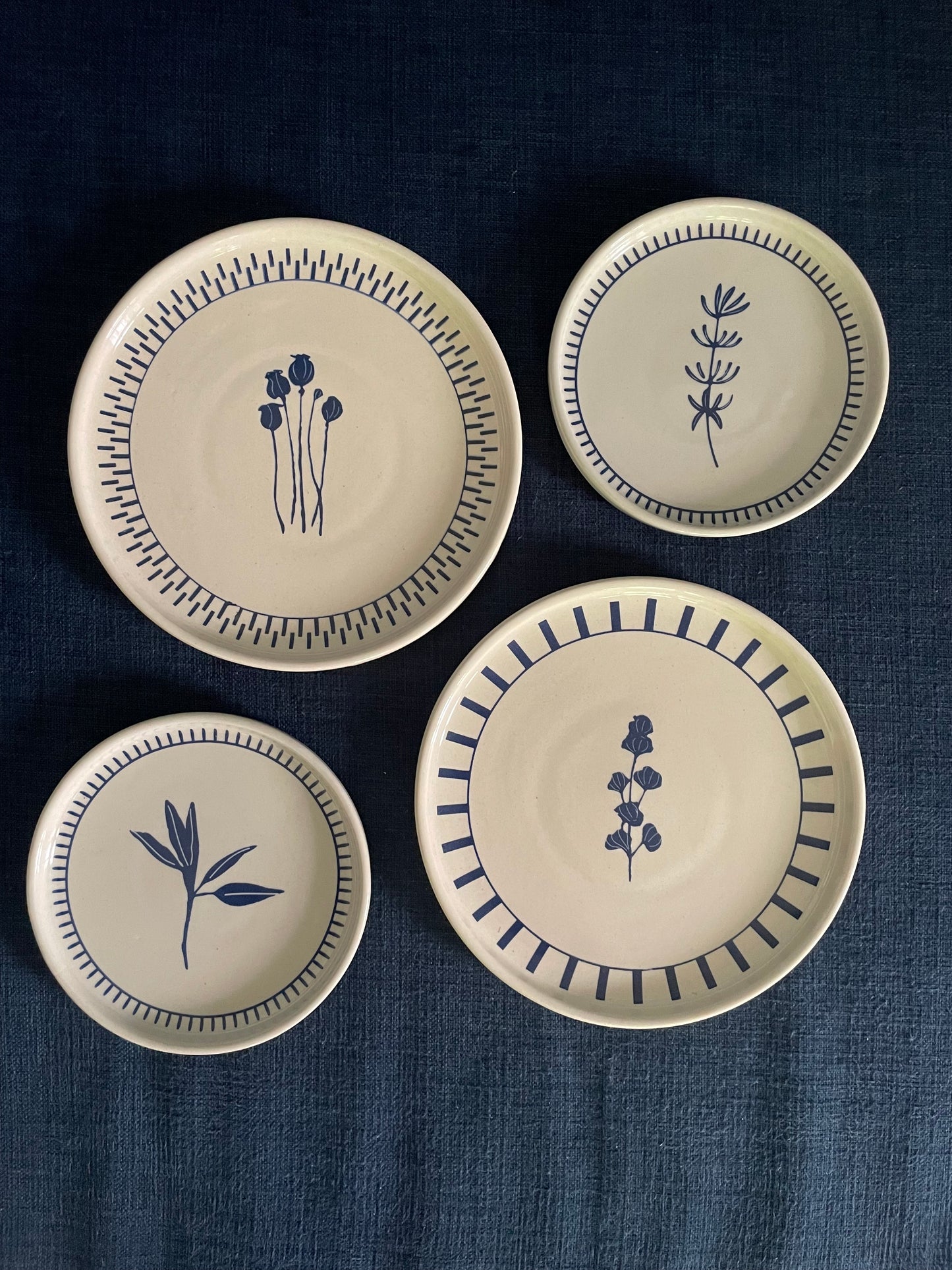 Cobalt Garden - Set of 4