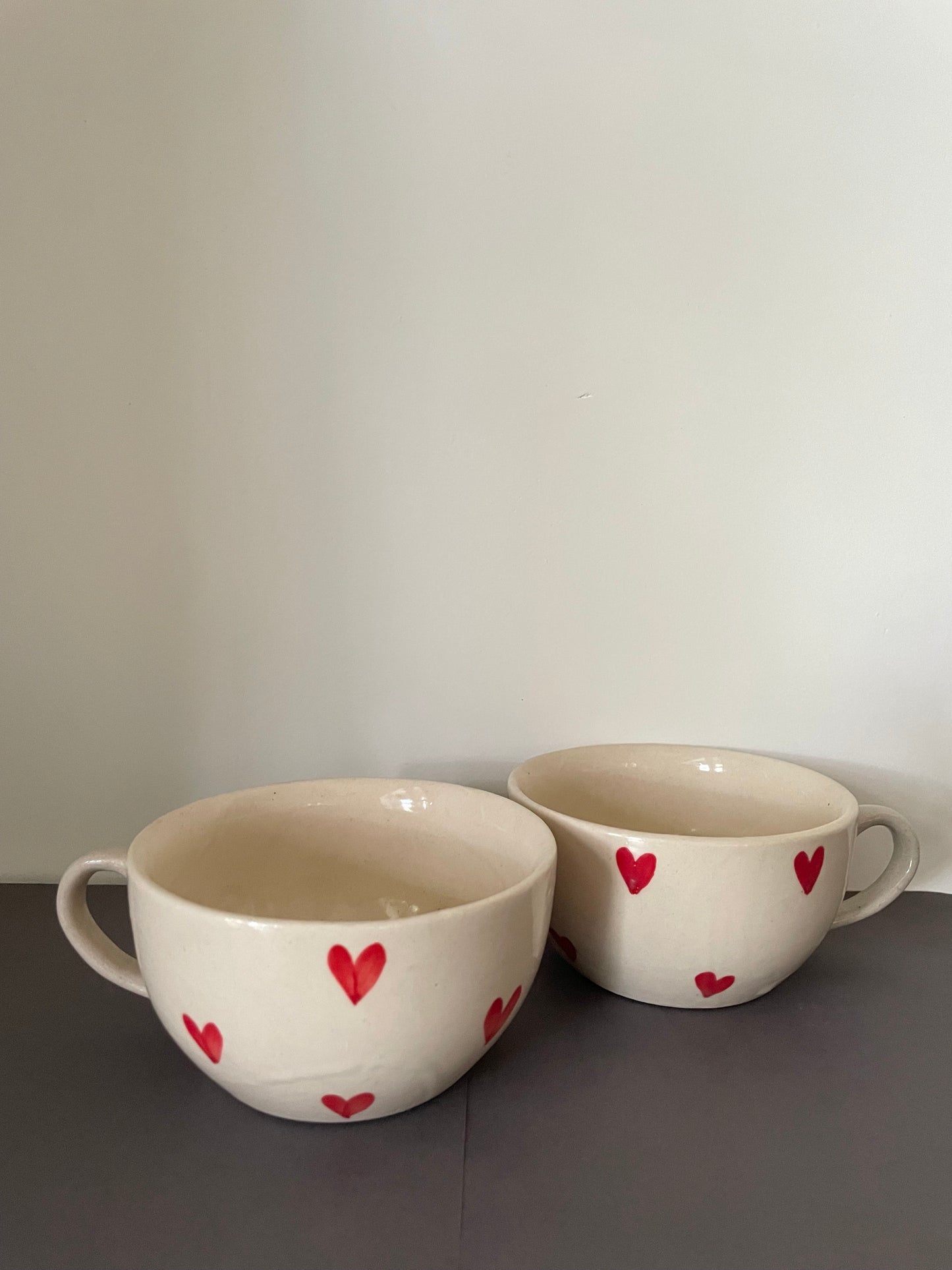 Heart Soup Mugs - Set of 2