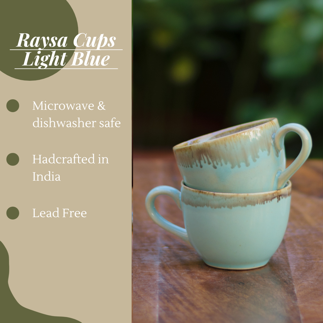 Raysa Cups - Light Blue, Set of 2
