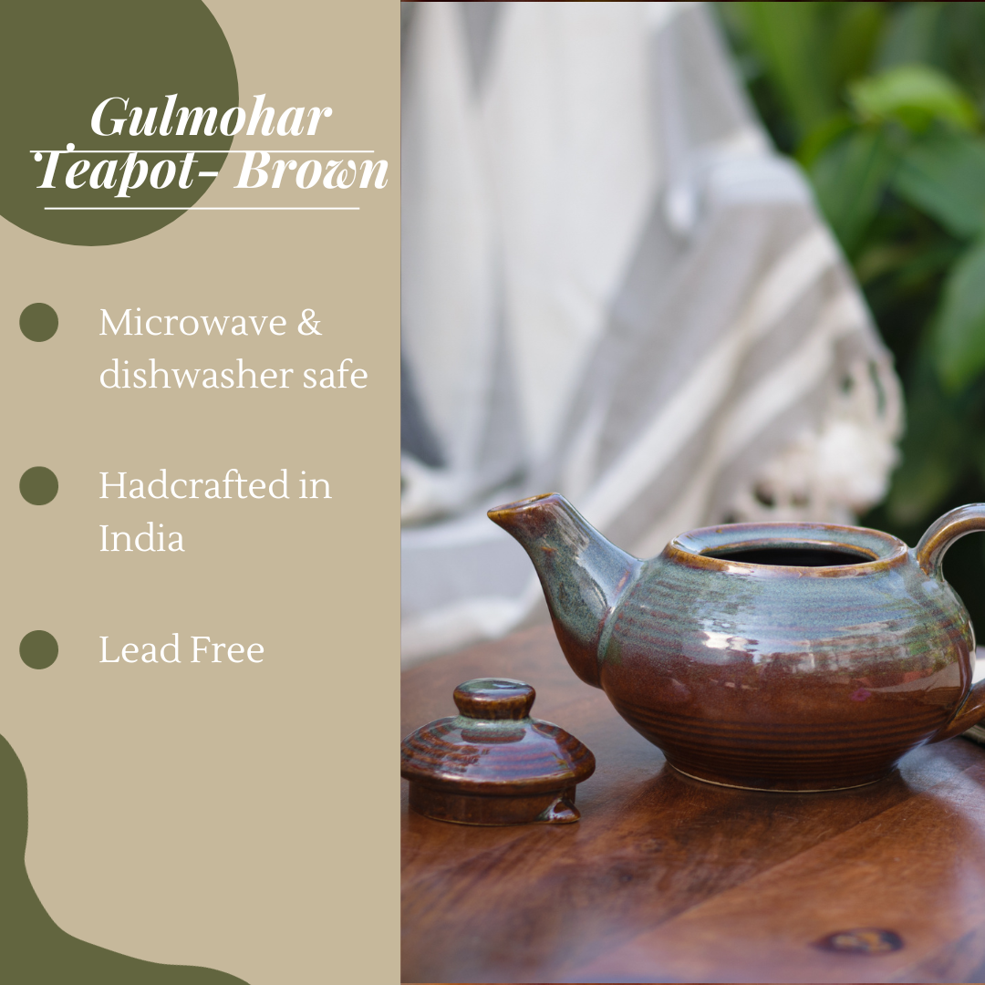 Gulmohar Teapot Brown