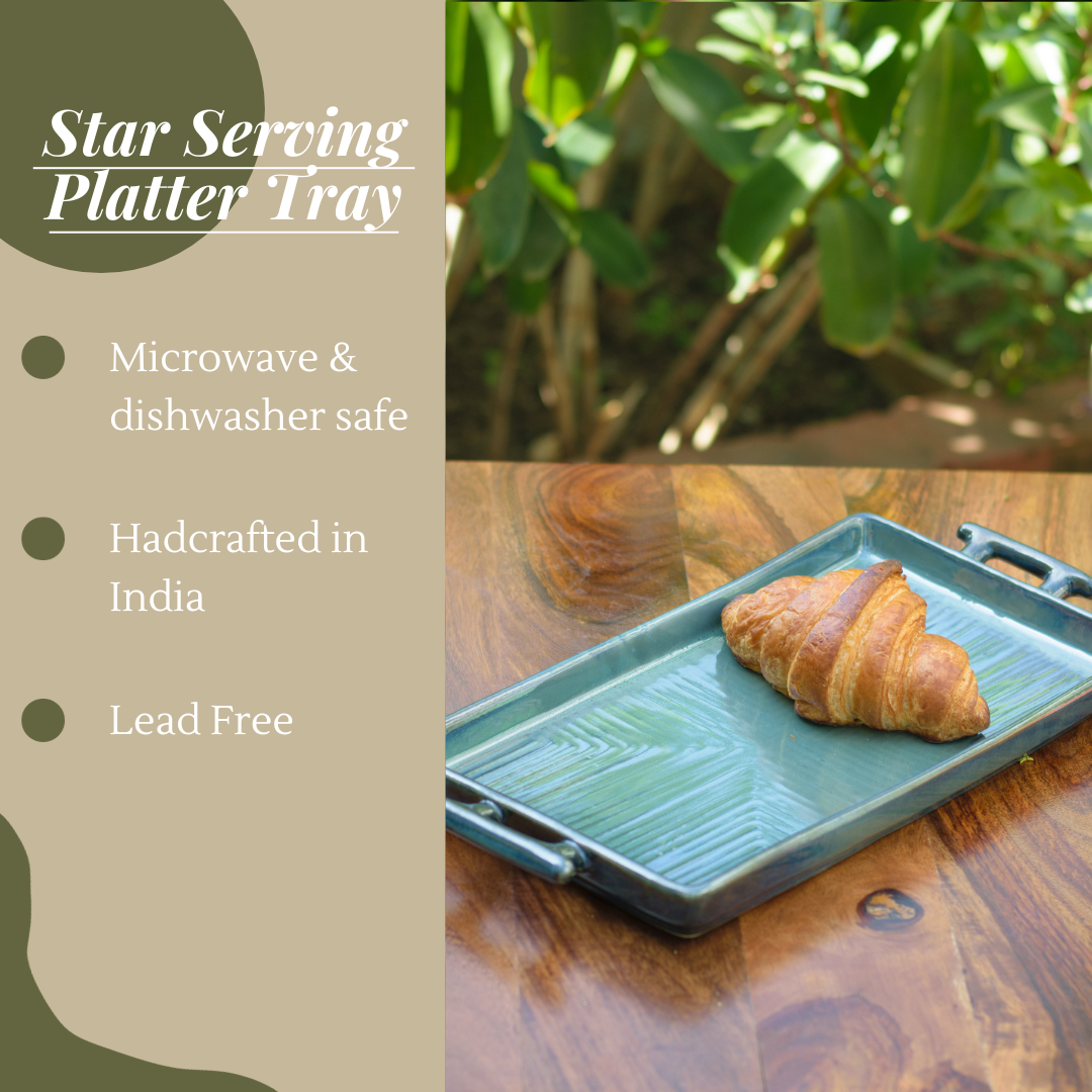 Star Serving Platter/Tray Green