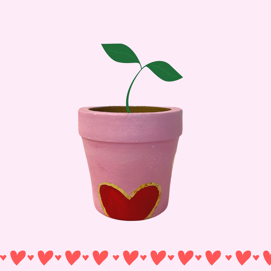 Terracotta Love Mini Planter - Love Is Love