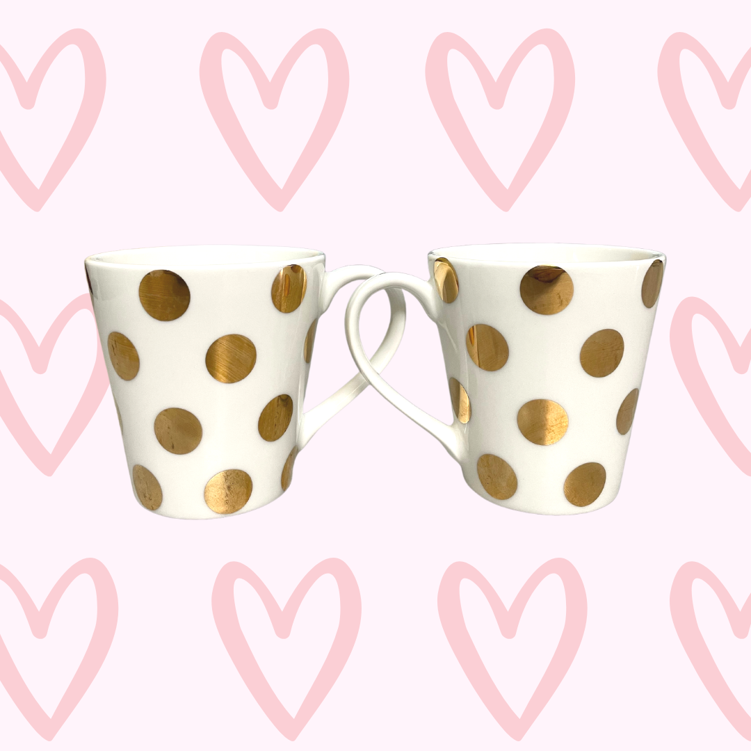 Love Offer - Regal 24kct Gold Plated Conical Mugs Set of 2