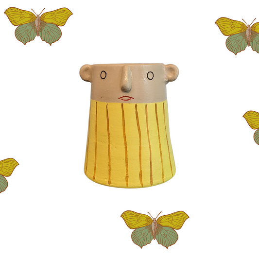 Terracotta Planter - Bubble Troupe Yellow