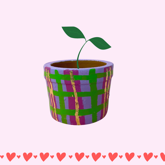 Terracotta Love Mini Planter - Love Check