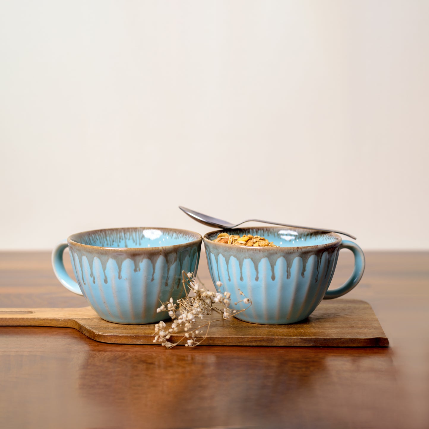 Keya Soup Bowls - Light Blue, Set of 2