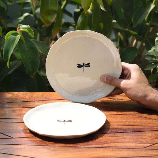 Dragonfly Plate 8inch - set of 2