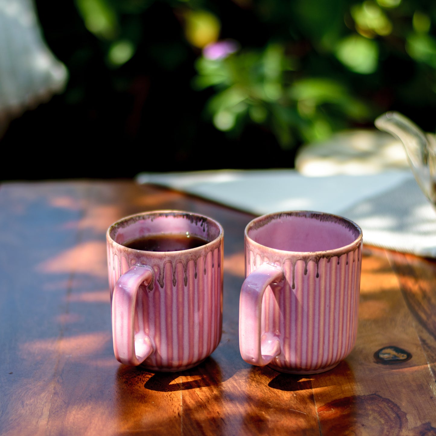Raysa Tall Mugs Pink - set of 2